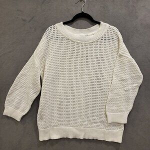 Gap Chunky Sweater‎ Women's Size Large Open Knit Cotton Long Sleeve Classic